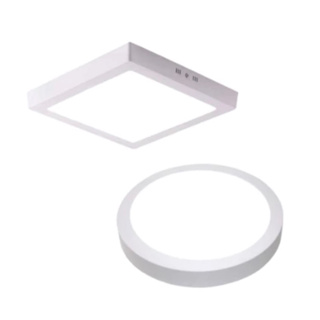 kit 5 Painel Sobrepor 18w 22,5cm Quadrado ou Redondo Aluminio 3000K 4000K 6500K luminaria plafon