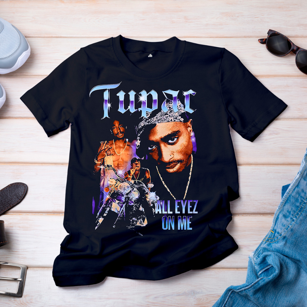 Camisa Slim Camiseta 2pac Tupac Shakur Thug life Hip Hop All Eyez On Me