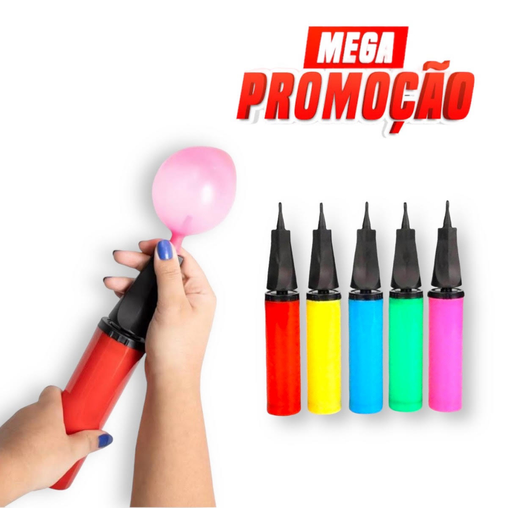 Bombinha de Encher Bexigas e Balões - Bomba Infladora | Shopee Brasil