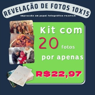 Revelação de Fotos 10x15 - Até 20 Unidades