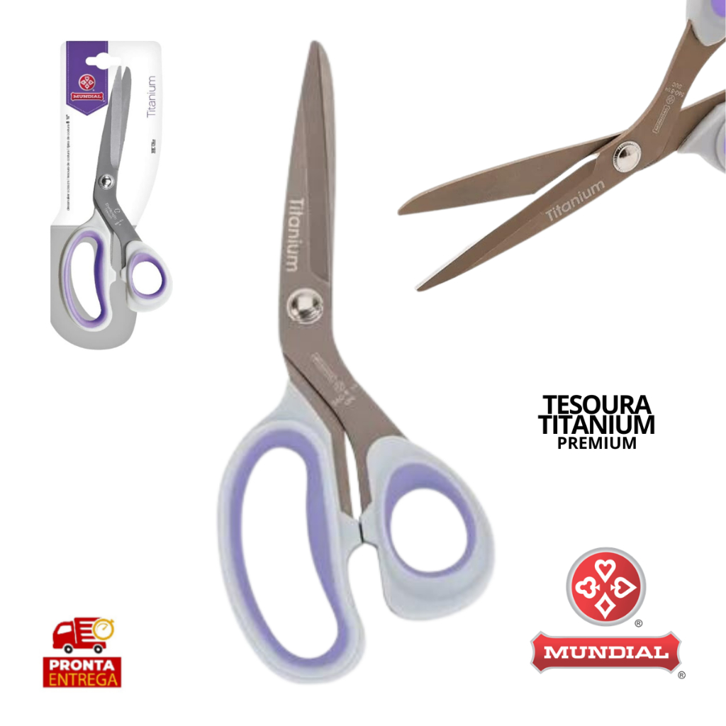 Tesoura Multiuso Profissional Titanium - 22cm - 8 Polegadas | Shopee Brasil