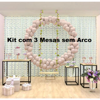 Kit Festa Decoração Cubo com 3 Peças (Sem Arco)