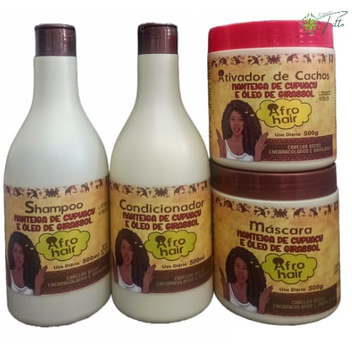 Kit Cabelo Afro Manteiga de Cupuaçu + Ativador de Cachos Cupuaçu MAYCRENE