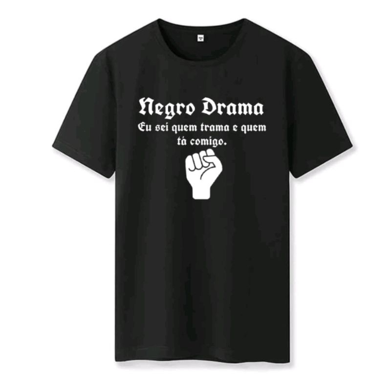 Camiseta Negro drama Rap Racionais Mcs Blusa Camiseta 100% Algodão