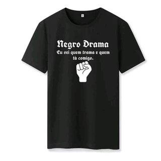 Camiseta Negro drama Rap Racionais Mcs Blusa Camiseta 100% Algodão