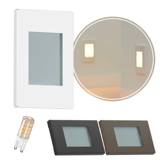 8x Balizador Parede Escada + LED 12X7,5 G9 MF168