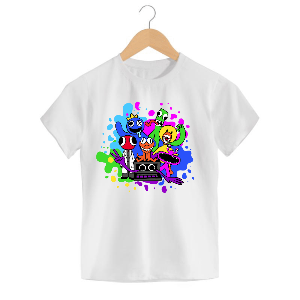 Camisa Rainbow Friends Red Desenho Jogo Game Preta