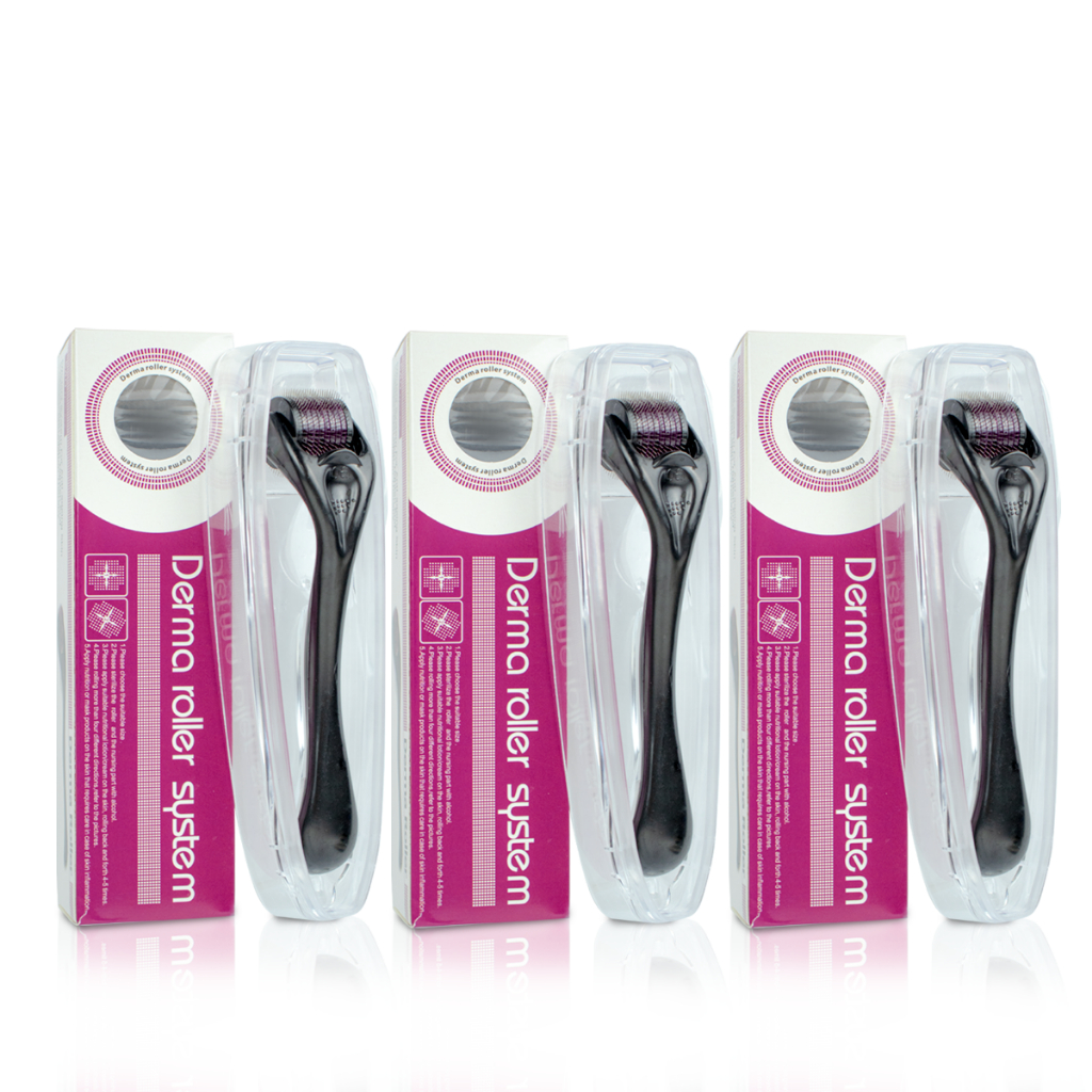 Kit 03 Dermaroller System Original Rolo Microagulhamento 540