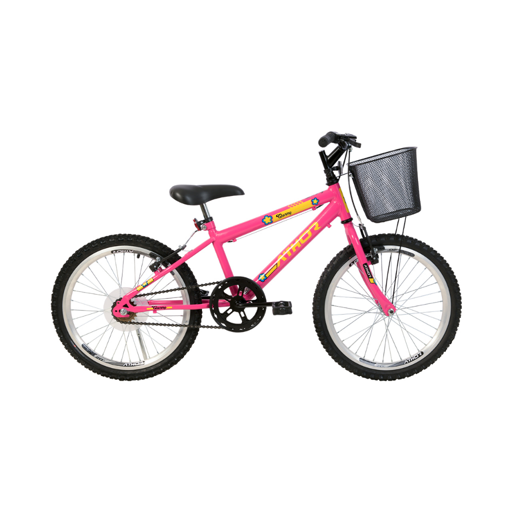 BICICLETA INFANTIL ARO 20 BRAVE BRANCO E ROSA VERDEN BIKES