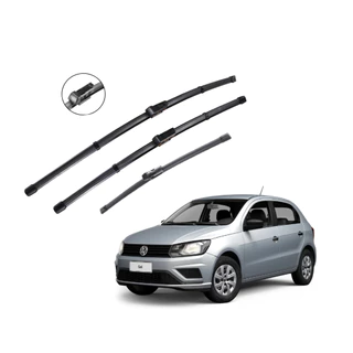 Jogo Palheta Limpador De Parabrisa Silicone Chuva Gol G6 2013 A 2017