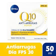 Creme para o rosto diurno Nivea Q10 Power Fps 30 para todos os tipos de pele x 50 ml