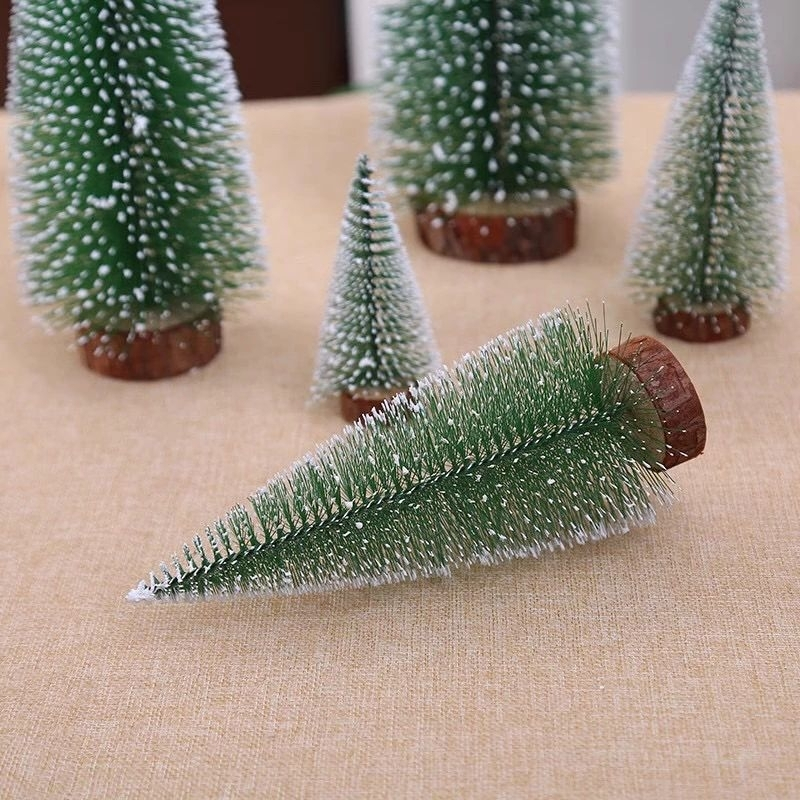 mini árvore de natal pinheiro nevada enfeite decoração natalina 15-20cm