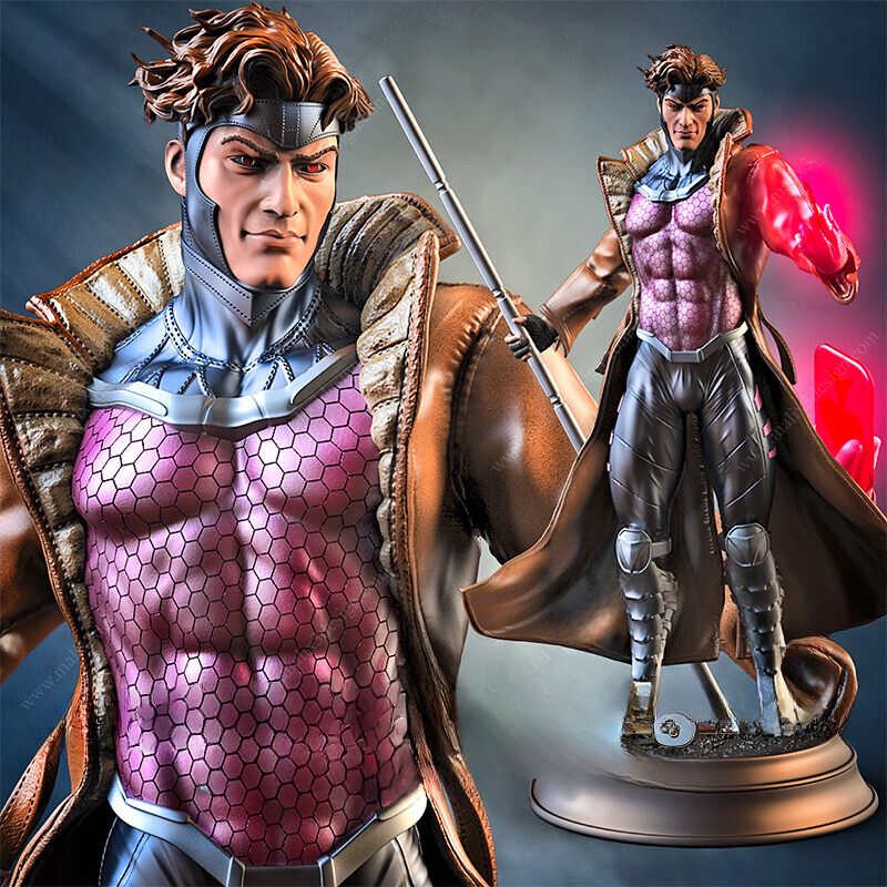 Action Figure Gambit - X-men Marvel modelada por Sanix