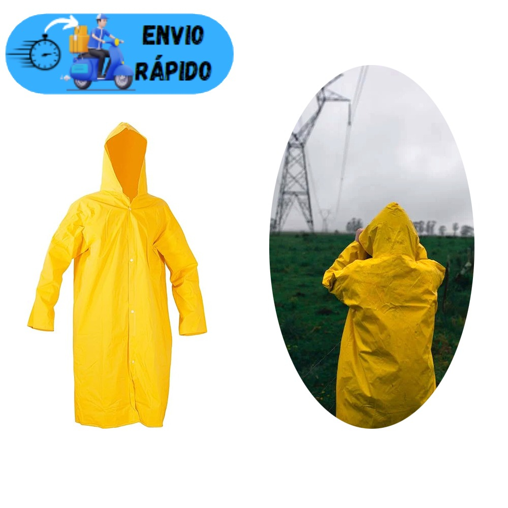 CAPA DE CHUVA PVC BRASMO POLIETILENO AMARELA STANDART