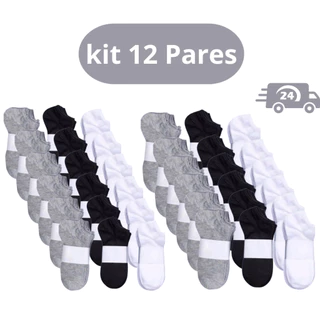 Kit 12 Pares De Meia Soquete Unissex