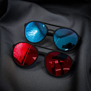 Kit Com 2 Óculos De Sol Escuro Masculino Redondo Steampunk Uv400 Boss Doha