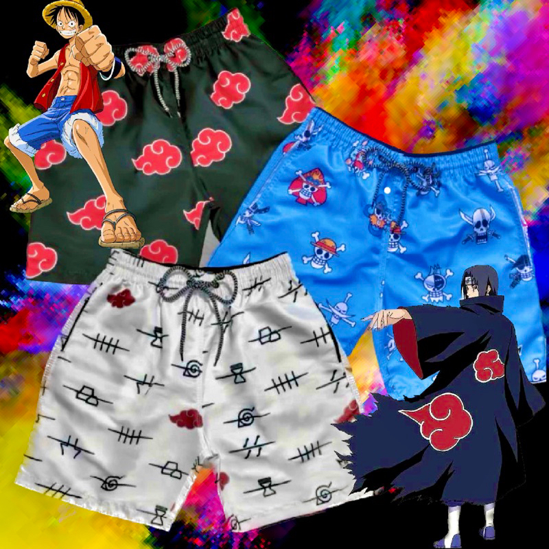 Short Bermuda Tactel Anime Personagem Desenho Liso PP ao G10