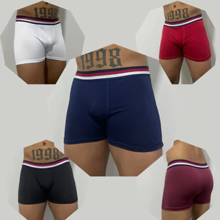 KIT 5 CUECAS BOXER ADULTO MASCULINA CUECA BOX ADULTO MICROFIBRA VARIADA