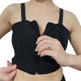Cropped Top Com Ziper