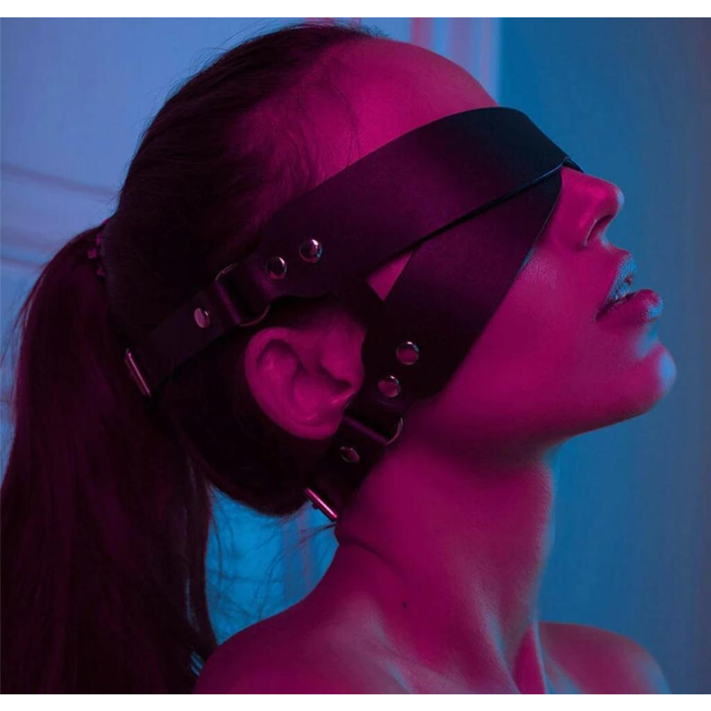 MASCARA COURO SUBMISSÃO BDSM EROTICO