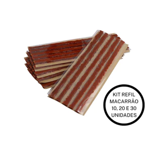 Refil Macarrão Remendo 10 20 E 30 Unidades Conserto Pneu Carro Moto Biclicleta