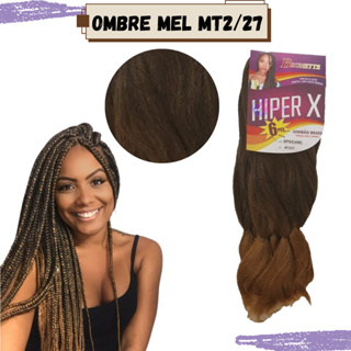 Jumbão Cabelo Jumbo Hiperx 400 Gramas Box Braids Trança Ombré MT2