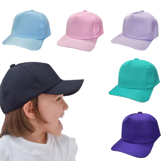 Boné Liso Infantil 1a 10 anos + 12 Cores Diferentes Unissex Customizar E Personalizar Chapéu Masculino E Feminino
