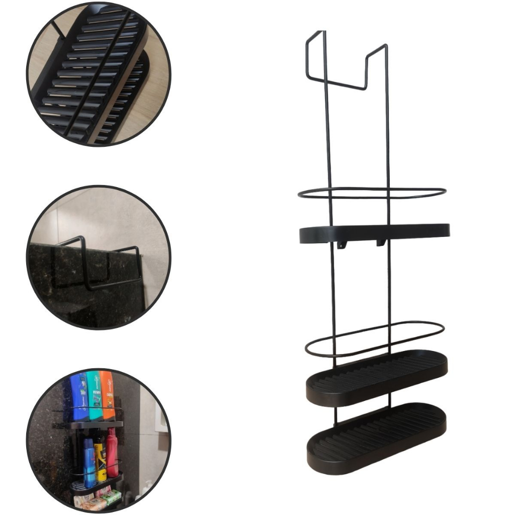 Suporte Porta Shampoo Para Box Banheiro Aramado Removivel