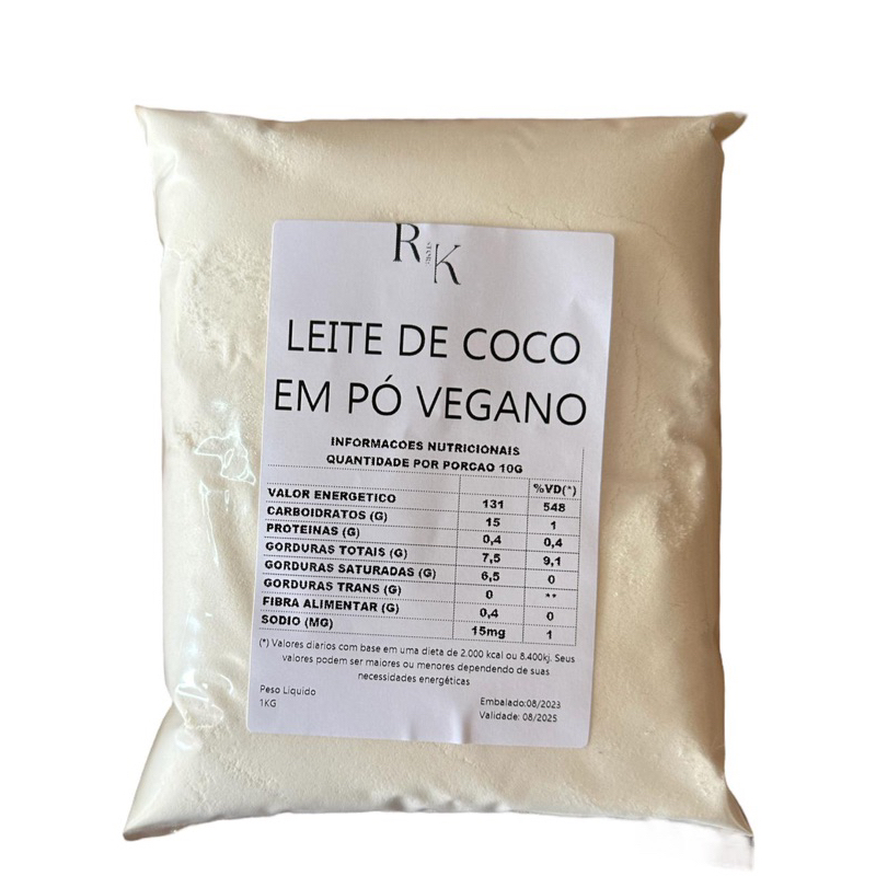 Leite de coco sem caseína 100% vegano 1kg