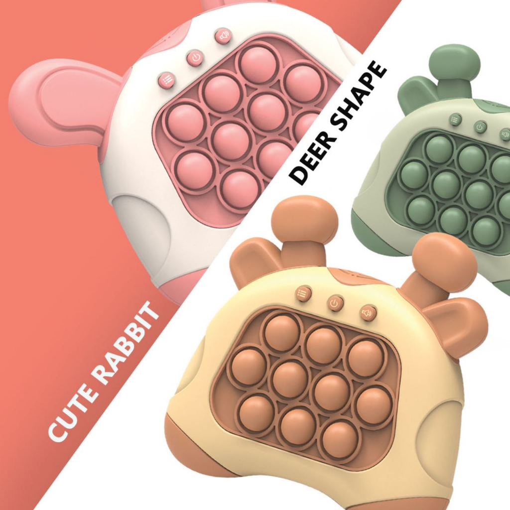 Pop it Mini Gamer Brinquedo Console Anti Stress Eletrônico Coelho Cervo