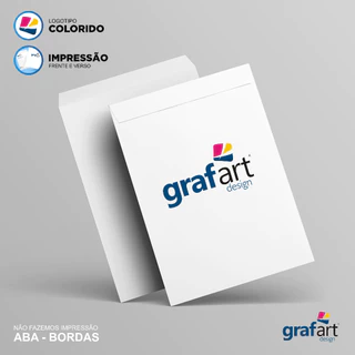 300 Envelopes Brancos Personalizados com sua Logomarca para Folhas A4