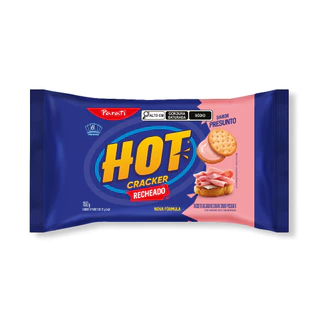 Biscoito salgado Recheado Hot Cracker Parati® sabor Presunto 150g