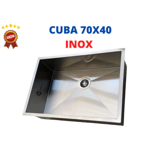 Cuba Inox Ou Inox Preto Quadrada Cozinha 70x40 Pia Balcão Gourmet Linha Premium Qualidade e Sofisticação