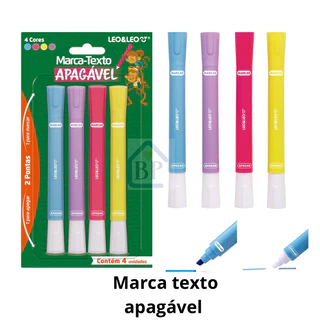 Marca Texto Apagável Blister C/4 Und Jocar Office