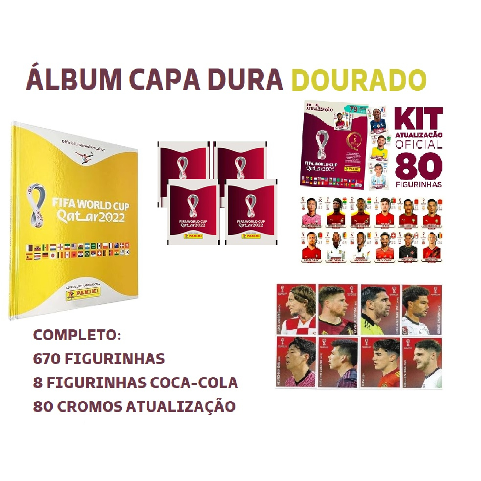 Kit Completo Copa Qatar 2022 + Álbum Dourado
