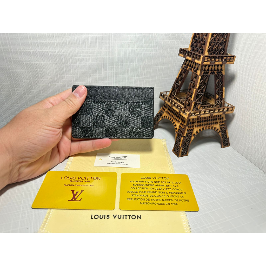 Porta Cartão Louis Vuitton Creme/Xadrez - Own Style