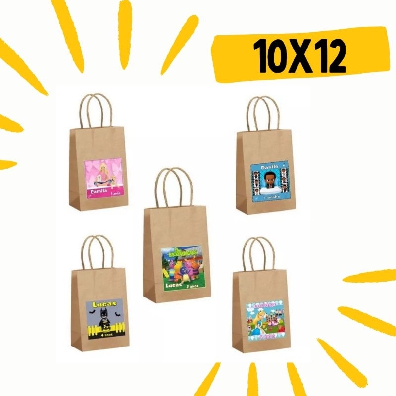 ADESIVO PARA SACOLA KRAFT PERSONALIZADO 10x12cm