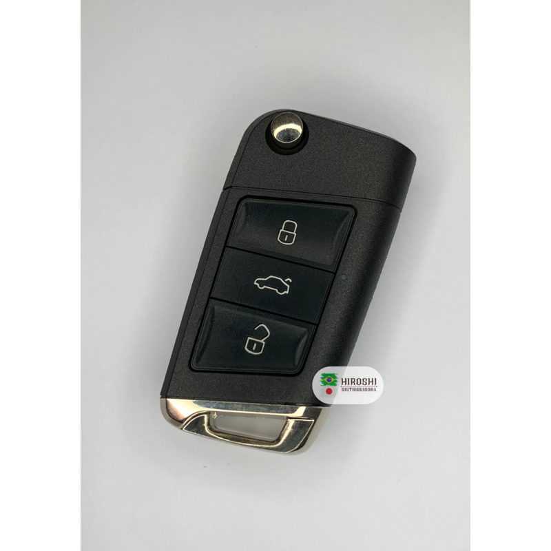 Chave canivete Volkswagen adaptação Kostal compatível com modelo de alarme K150 / K300 / K500