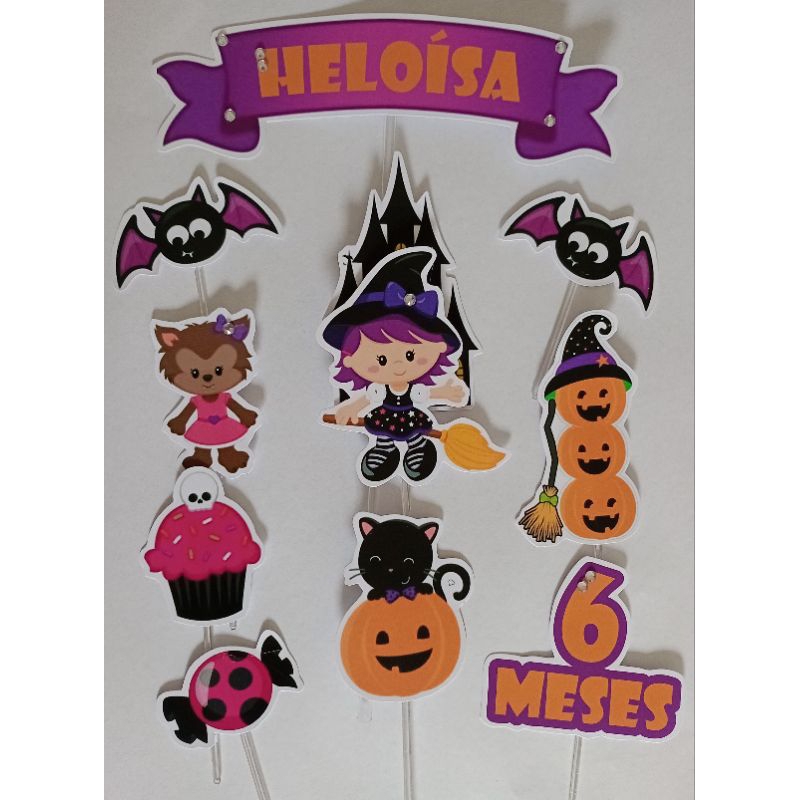 bolo mesversário halloween