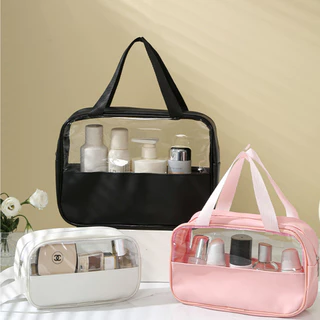 Kit 3 Necessaire Maquiagem Feminina Transparente bolsa de lavagem de maquiagem a prova de água - QB24017