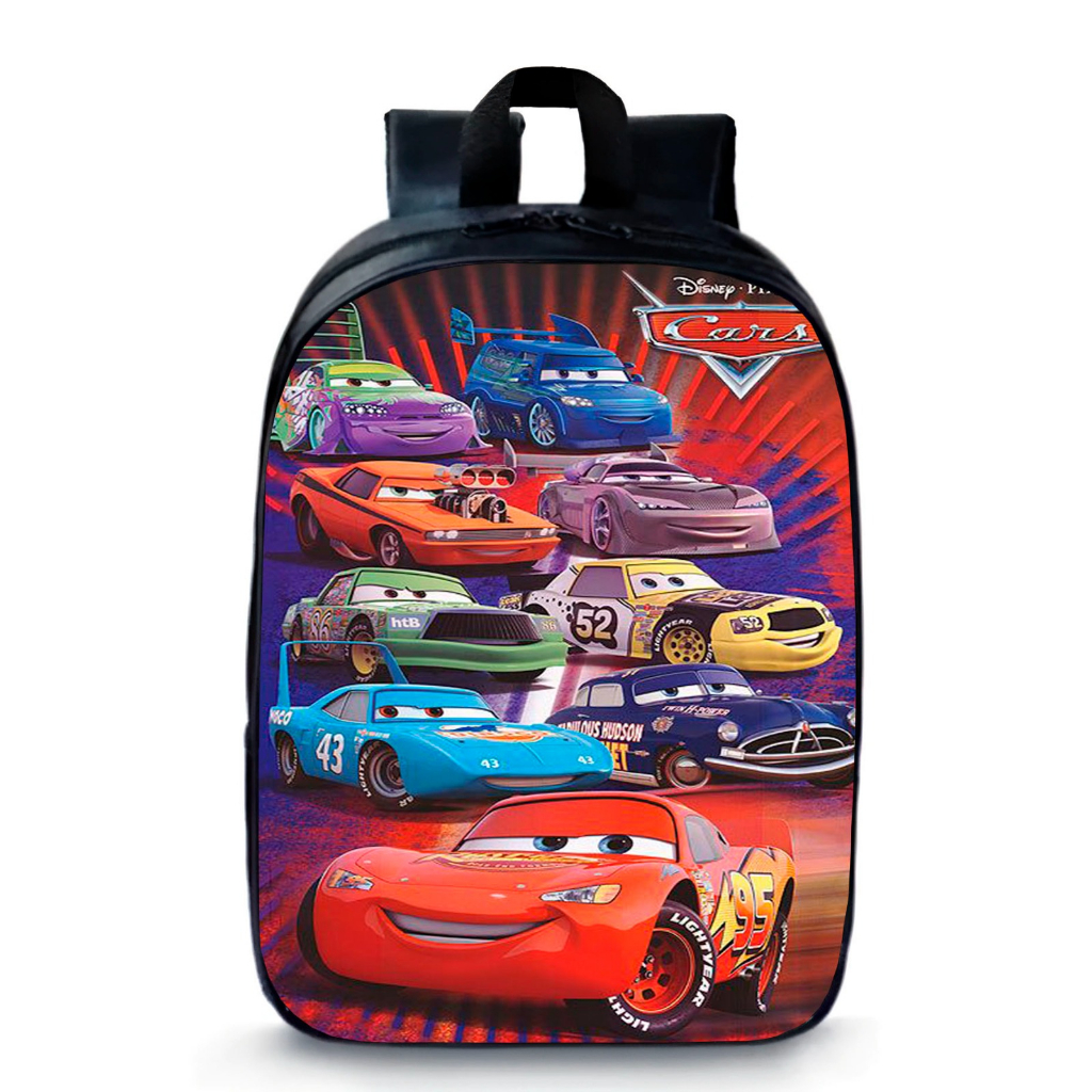 Mochila Disney Pixar Lightning McQueen Rust-eze vermelha carro de corrida  infantil nova excelente