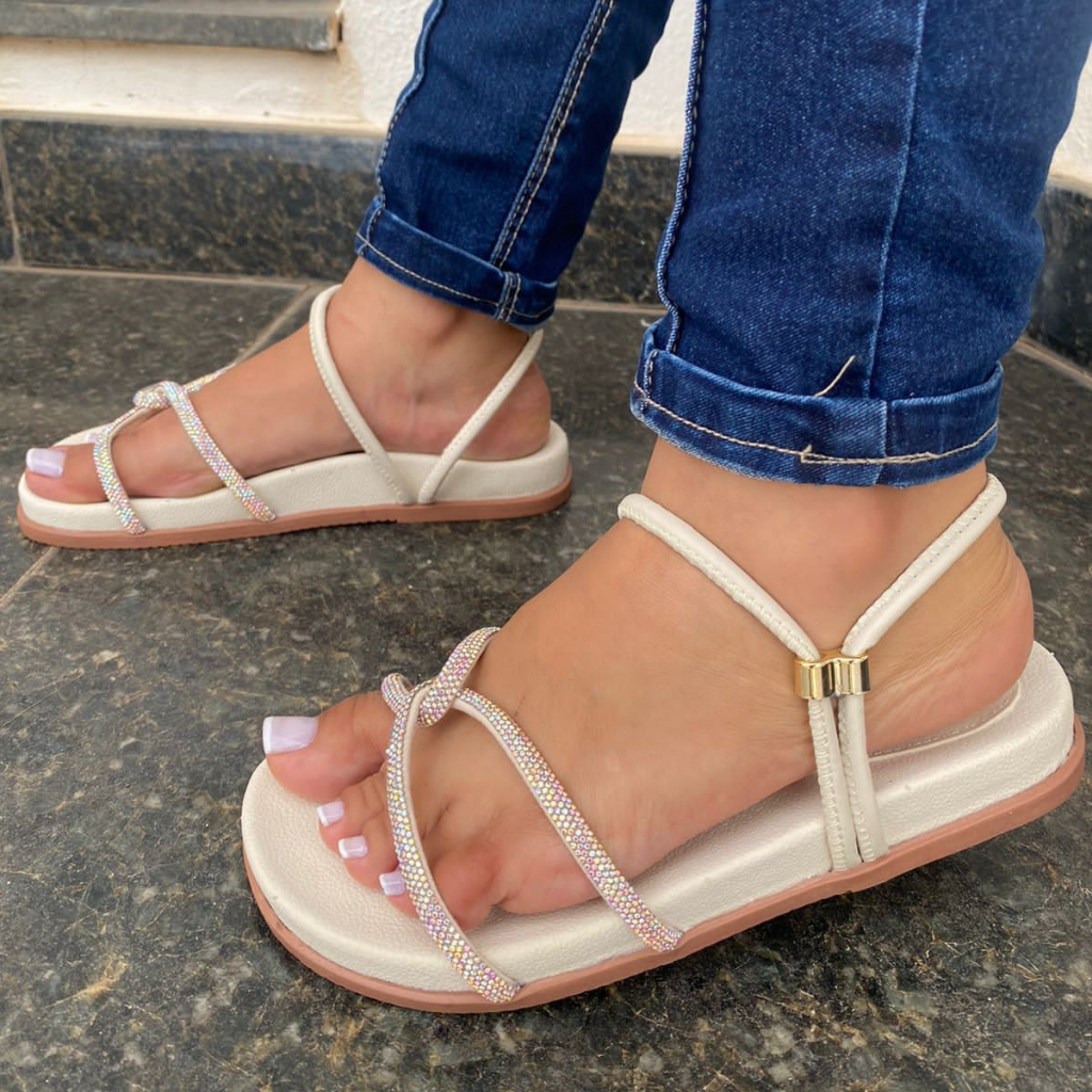 Sandália Papete Birken Rasteirinha Feminina Conforto