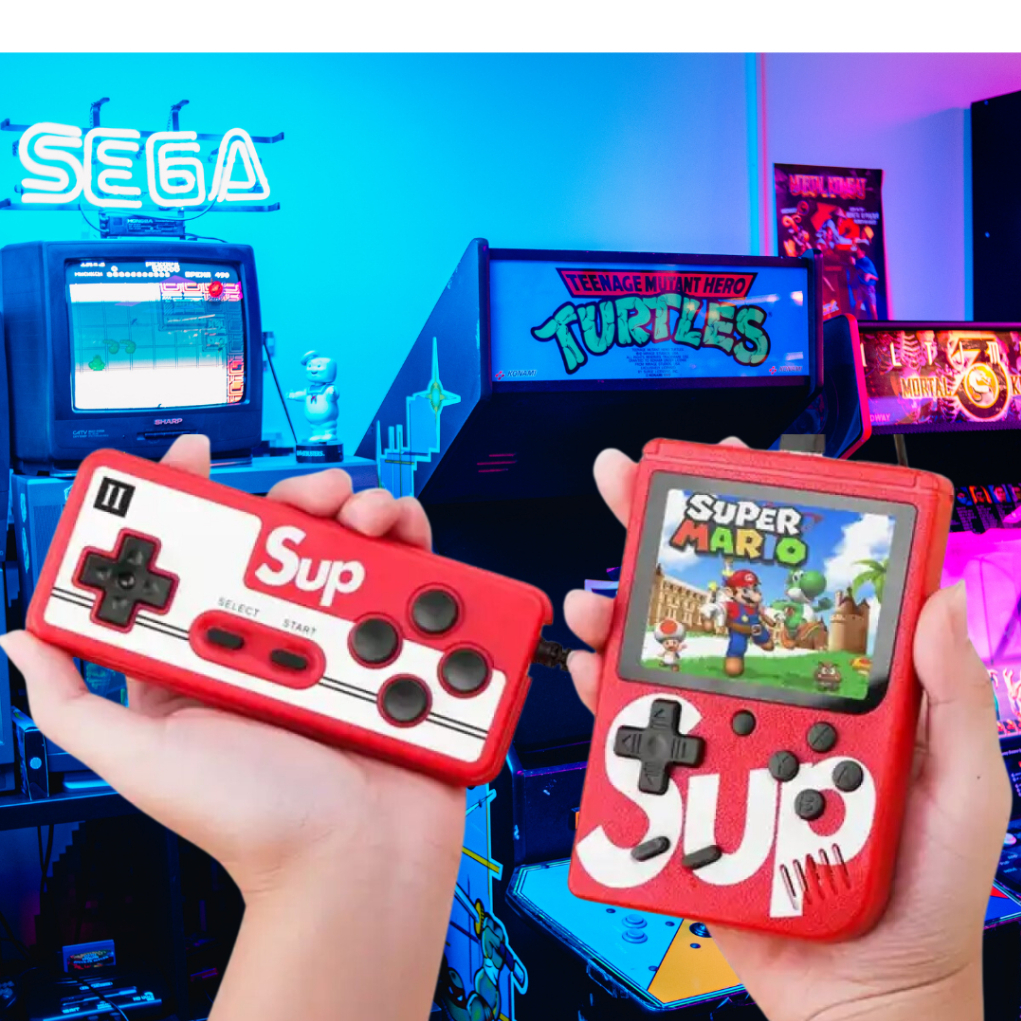 Mini Console Video Game Portátil Sup 400 Jogos Retrô Com Controle Liga na  TV Dois Jogadores Tela 3 - Peak Eletrônicos e Acessórios