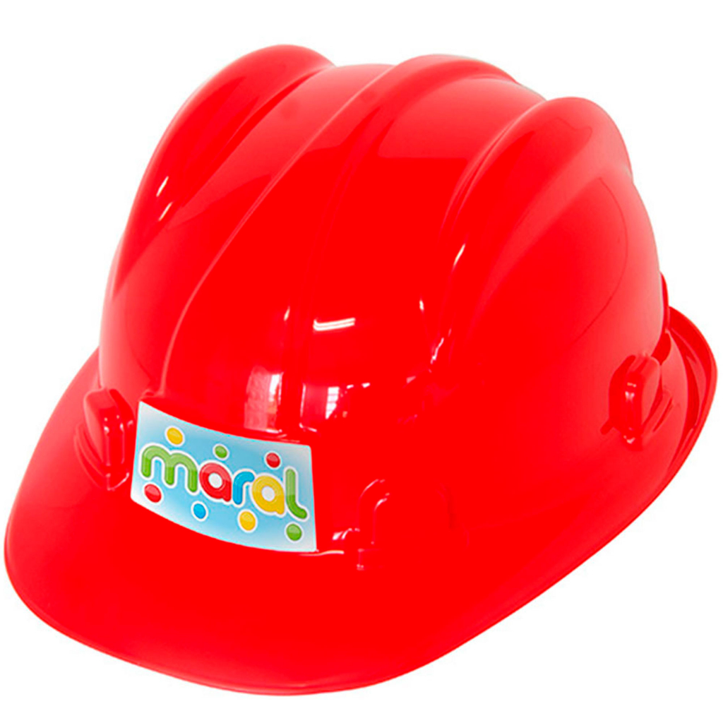 Capacete de Construção Fantasia Brinquedo Infantil Vermelho | Shopee Brasil