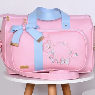 Bag Mão Maternidade Borboletas Rosa - 01 Peça