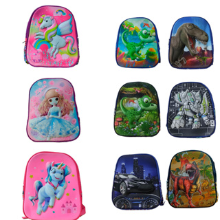 Mochila Escolar Infantil Menino e menina Ajustável com detalhes 3D