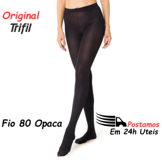 Meia Calça Fio 80 Trifil 6352 Inverno Poliamida Opaca Meia Calca