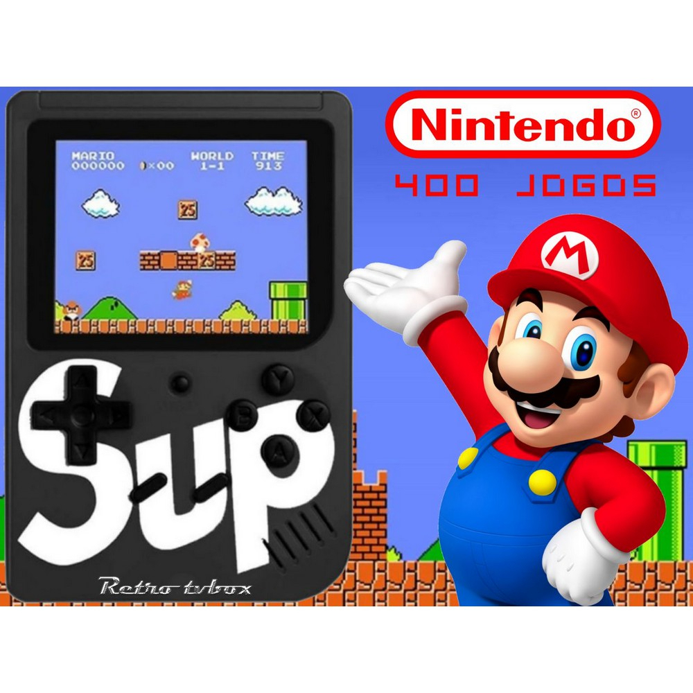 Mini Video Game Portátil Retrô 400 Jogos Classicos Nintendo Sup