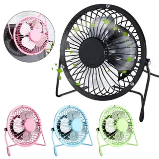 Ventilador USB 4 polegadas Portable USB Carregado Metal Mute Table Ventilador De Refrigeração Home Office Air Cooler
