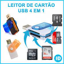 Leitor Usb Gravador Adaptador Cartão 